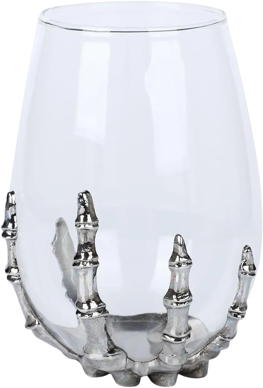 Halloween Skeleton Hand Wine Glass